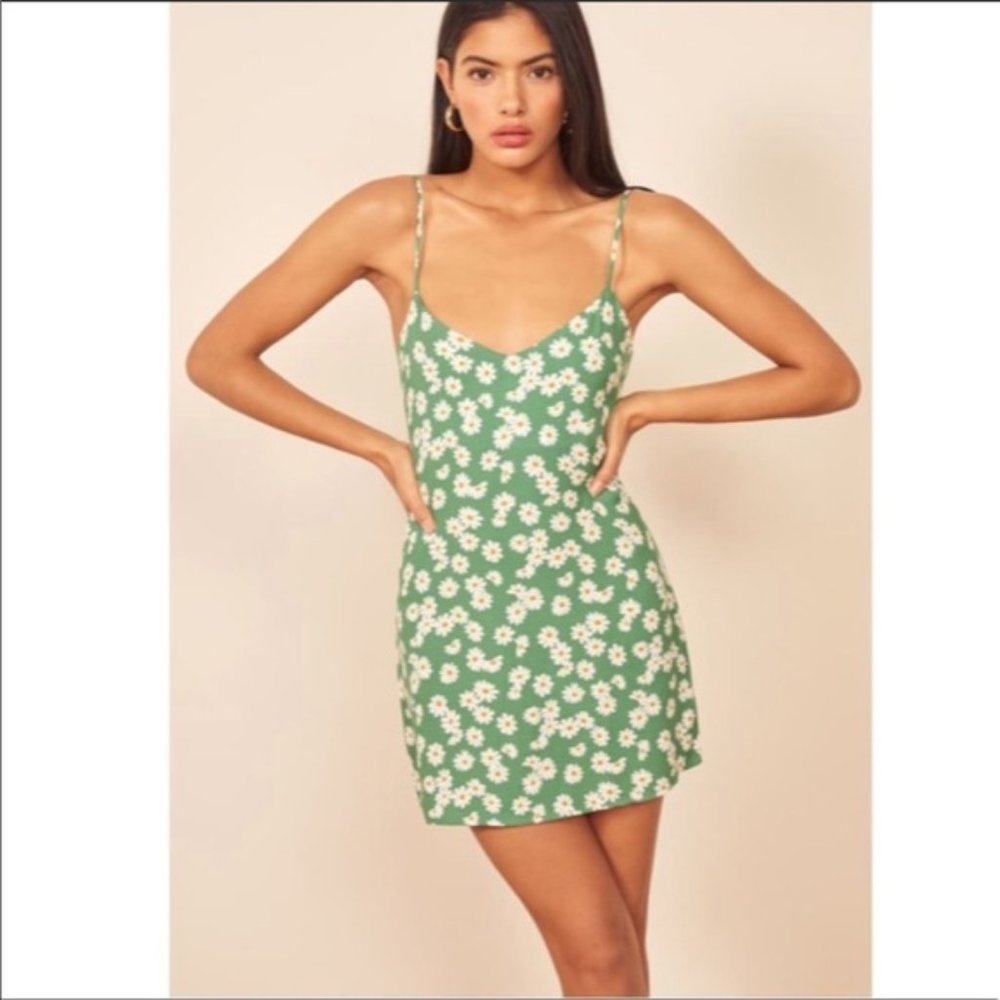 Reformation Seville Sunflower Print Mini Dress